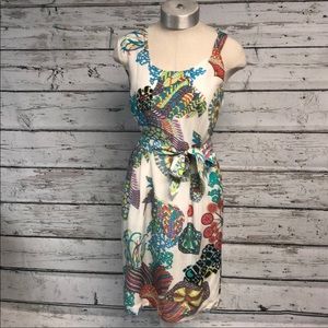 Trina Turk Banana Republic Silk Botanical Dress Size 0
